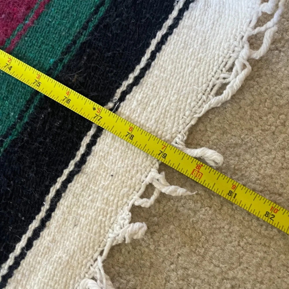 Vintage Mexican Blanket Wall Hanging‎ Art Mayan Tribal Decor Southwest 48x79